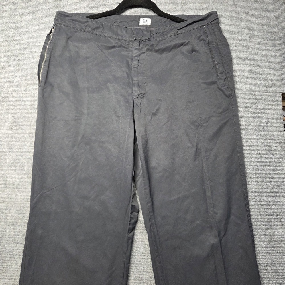 Vintage C.P. Company Pants Mens 38x32 Gray Nylon Cotton Made In Italy Zip Pocket